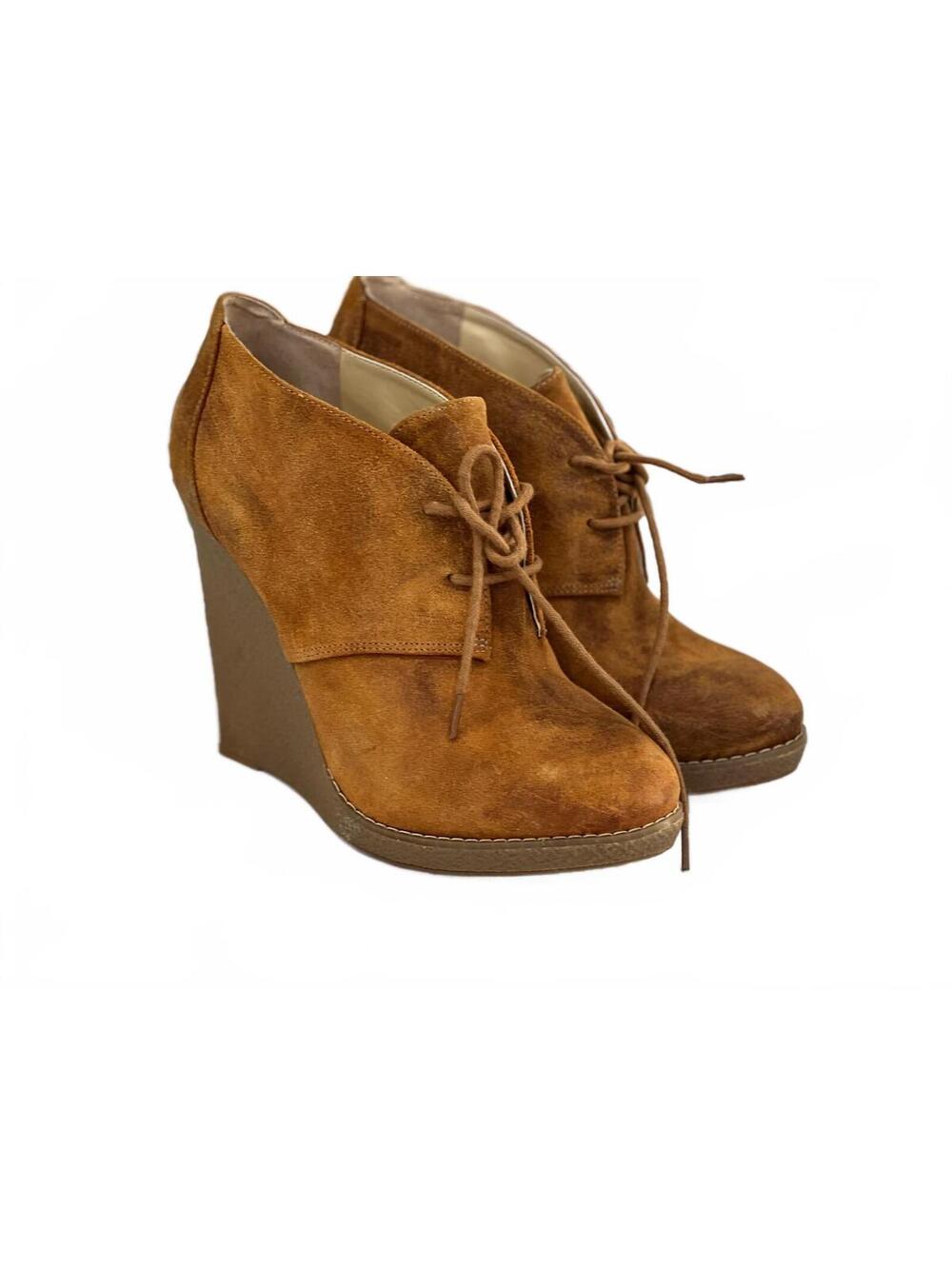 Enzo Angiolini Women's Flory Lace-Up Wedge Booties - Size 8.5 With Box